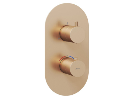 Термостатический смеситель для душа Ravak Espirit X070363 розовое золото матовое