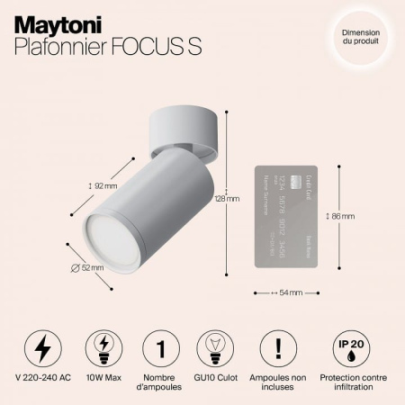Спот Maytoni Technical Фокус С C050CL-U-1W