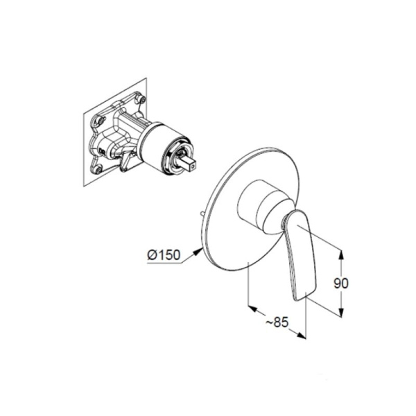 Смеситель для душа Kludi Balance 527550575