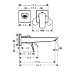 Смеситель для раковины настенный hansgrohe Logis Fine 71256000 хром