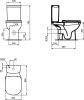 Чаша напольного унитаза Ideal Standard Tempo T331201