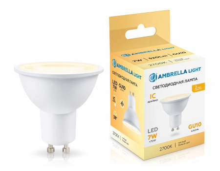 Лампа светодиодная Ambrella Light MR16 GU10 7Вт 2700K 190713