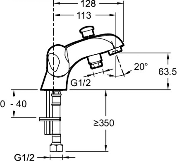 Смеситель на борт ванны Jacob Delafon Galeo E71921-CP хром