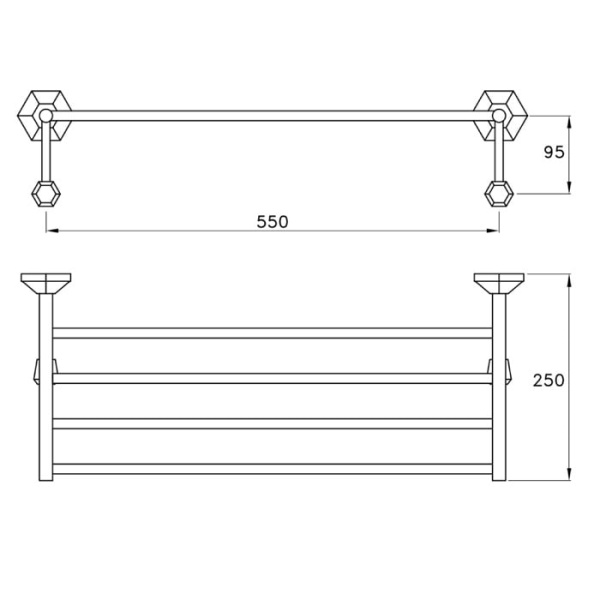 Полочка Stella Eccelsa EC 10019 AU00 золото