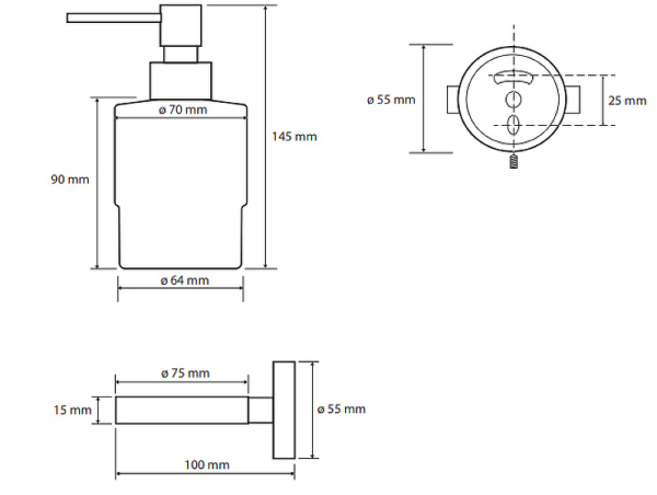 Дозатор мыла Bemeta Omega 104109102
