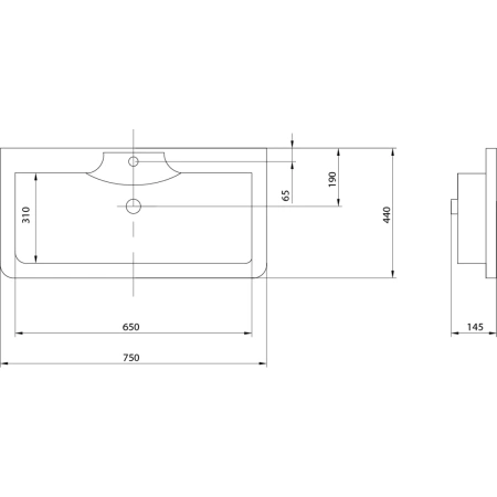 Раковина 75x44 см Акватон Сиена М 1A70613KSN010