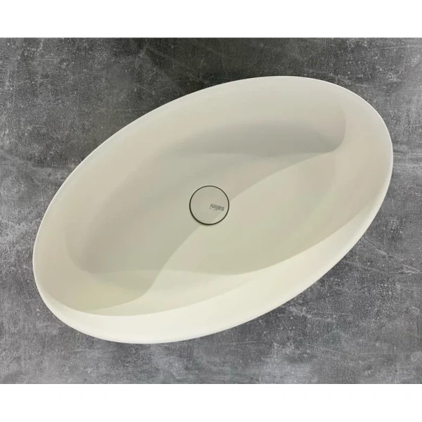Раковина-чаша Salini S-Stone Alda 01 110621MF1013 58x35 см, накладная, жемчужно-белый матовый