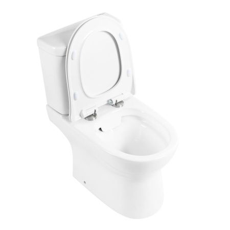 Унитаз-компакт безободковый с сиденьем BelBagno STEAM BB130CPR/SC