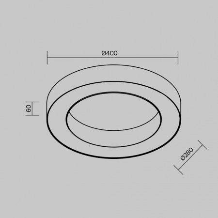 Накладной светильник Maytoni Lua C093CL-36W3K-B