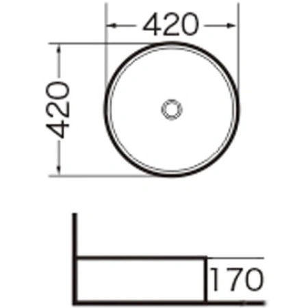 Раковина-чаша 42x42 см Grossman GR-3014