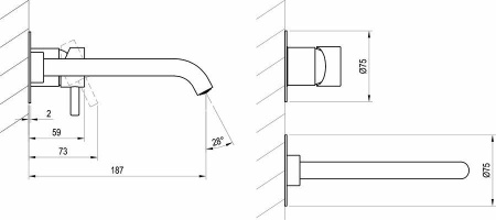 Смеситель для раковины Ravak Espirit X070315 графит матовый