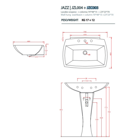 Пьедестал Artceram Jazz JZC003 01 00