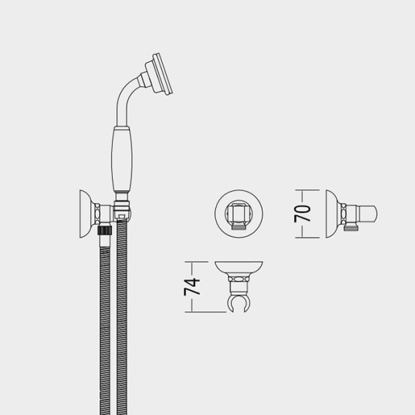 Душевая лейка Devon&Devon Doccia UTCI220NKS сталь