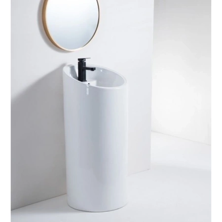 Раковина CeramaLux P7030L 45,5x47 см, напольная, белый