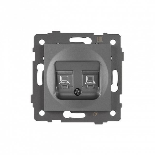 Розетка двойная RJ-12 и Ethernet RJ-45, без рамки Arlight SCT 049851