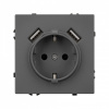 Розетка с заземлением и 2хUSB type A, без рамки Arlight SCT 054291
