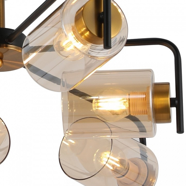 Люстра на штанге ILLUMICO IL8248-6COU-79 BK GD