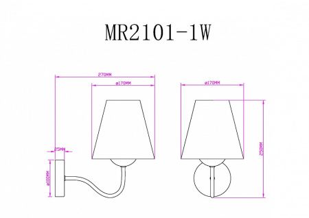 Бра MyFar Charlotte MR2101-1W