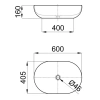 Раковина 60x40,5 см Noken Slender N364850021