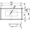 Раковина Bette Loft 75 см A231-035 черный матовый