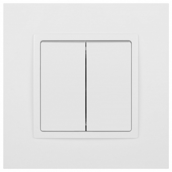 Переключатель перекрестный двухклавишный без рамки Эра Эра Elegance 14-1112-01М