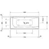 Акриловая ванна 180x80 см R Duravit DuraSquare 700428000000000