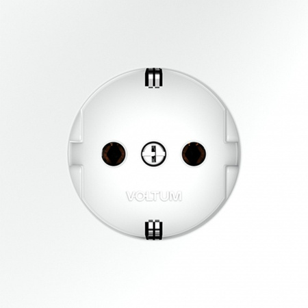 Розетка с заземлением без рамки Voltum S70 VLS040102