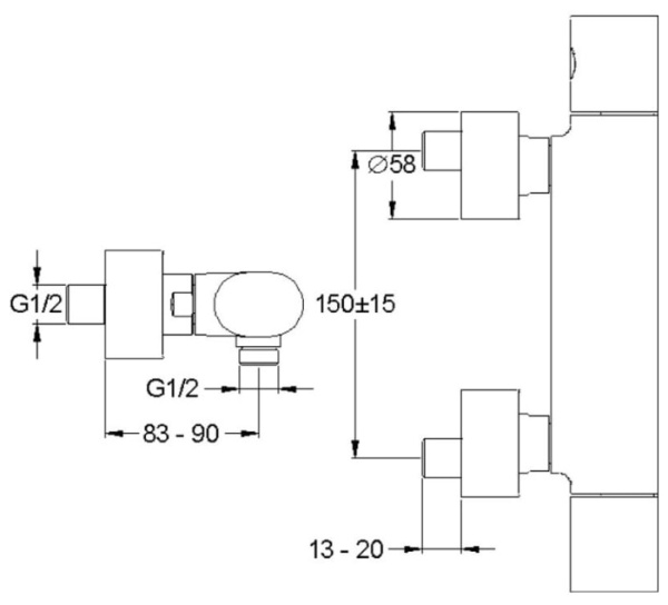 Смеситель для душа Jacob Delafon Talan E10091RU-CP