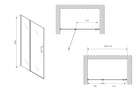Душевая дверь Abber Sonnenstrand AG04110BS