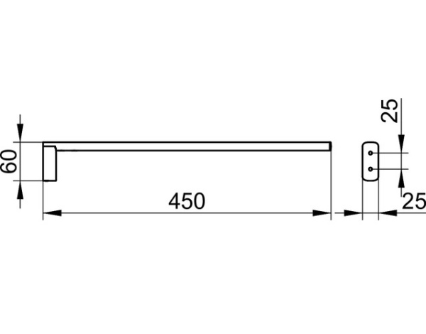 Полотенцедержатель Keuco Edition 400 11520130000 хром черный шлифованный