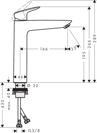 Смеситель для раковины hansgrohe Logis 71091000