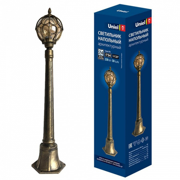 Наземный низкий светильник Uniel UUL-T90B UL-00007880