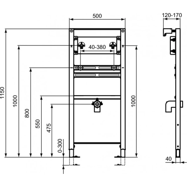 Монтажный элемент для раковины Ideal Standard Prosys R016167