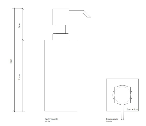 Дозатор Decor Walther Cube DW395 0839760 черный матовый