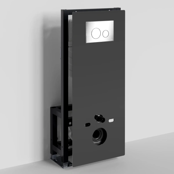 Инсталляция для унитаза WasserKRAFT Glan 66 66TLT.010.ME.BL.CH02 с кнопкой смыва, хром