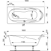 Акриловая ванна 160x70 см Vagnerplast Kleopatra VPBA167KLE2X-04