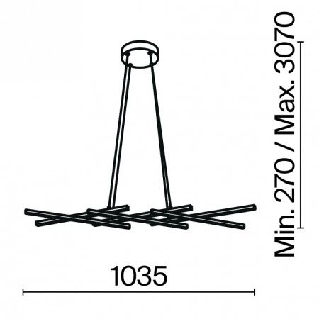 Подвесная люстра Maytoni Гало MOD244PL-L50BK