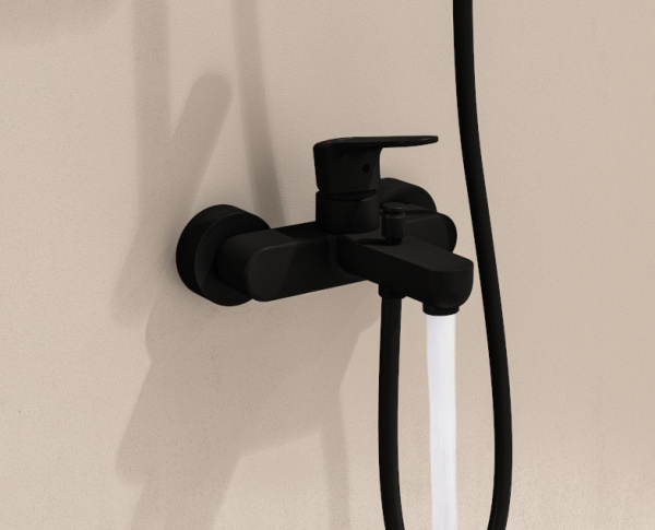 Смеситель для ванны Vitra Root Round A4272536EXP черный матовый