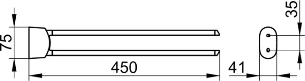 Полотенцедержатель двойной Keuco Elegance 11618010000 хром