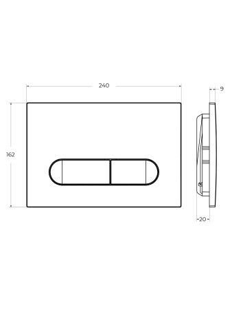 Кнопка смыва CEZARES ЛАЙНЕР (LINER) LINER-BTN-IN