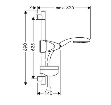Душевой гарнитур hansgrohe Raindance E 100 Air 3jet 27883000