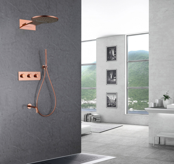 Душевой комплект Abber Wasser Kreis AF8150RG розовое золото