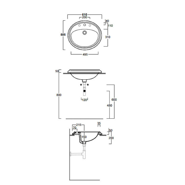 Раковина Simas Arcade 61 AR859bi*3