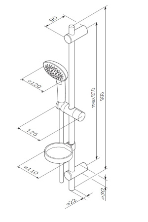 Душевой гарнитур AM.PM Spirit V2.0 F0170A000