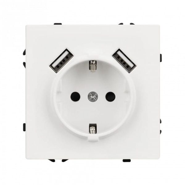 Розетка с заземлением и 2хUSB type A, без рамки Arlight SCT 054288