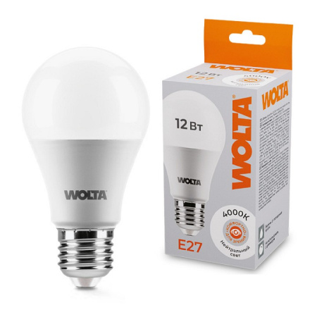 Лампа светодиодная Wolta E27 12Вт 4000K 25S60BL12E27