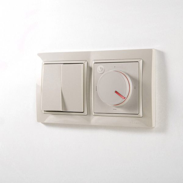 Выключатель двухклавишный без рамки Werkel слоновая кость W1120003