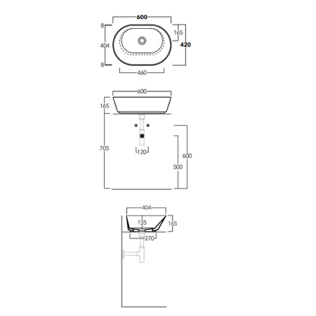 Раковина Simas Wave 60 WA02 bi*0