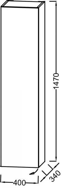 Шкаф-пенал 40 см Jacob Delafon EB1850G-E10 квебекский дуб