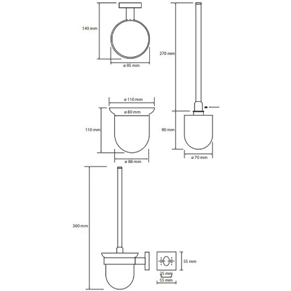 Туалетный ершик Bemeta Beta 132113012
